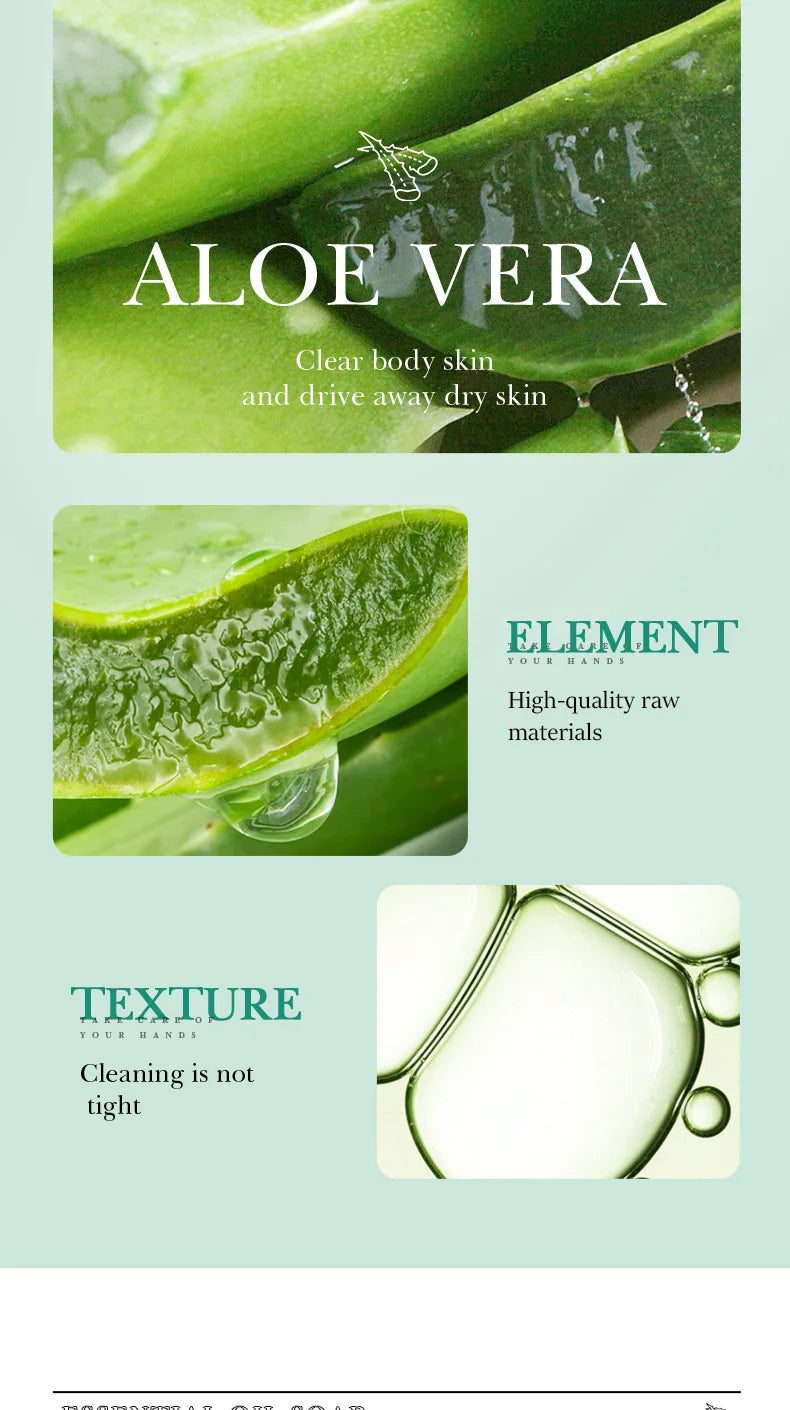 SADOER Aloe Vera Natural Cleansing Soap - Gentle After-Sun Skin Care