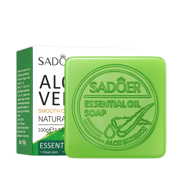 SADOER Aloe Vera Natural Cleansing Soap - Gentle After-Sun Skin Care