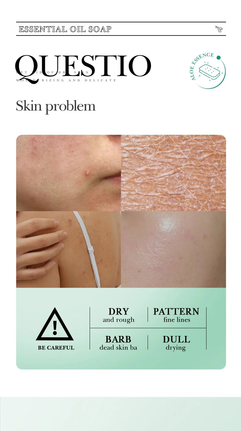 SADOER Aloe Vera Natural Cleansing Soap - Gentle After-Sun Skin Care