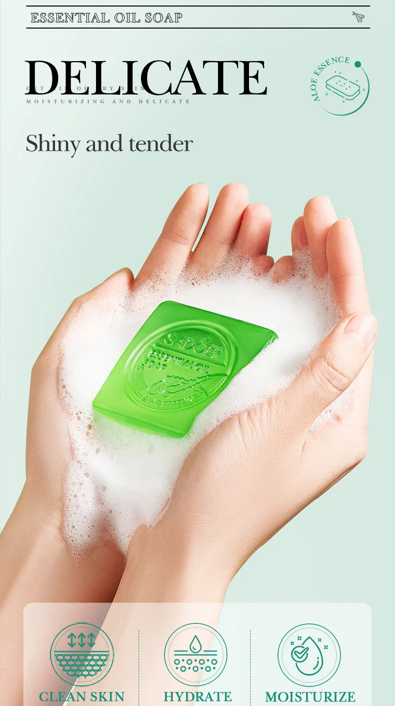 SADOER Aloe Vera Natural Cleansing Soap - Gentle After-Sun Skin Care